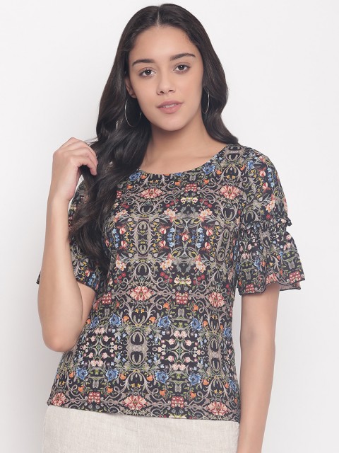 

Miss Grace Women Green Printed Top