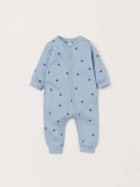 

H&M Infants Blue Cotton Jersey Rompers
