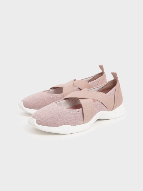 

CHARLES & KEITH Women Nude Solid Ballerinas