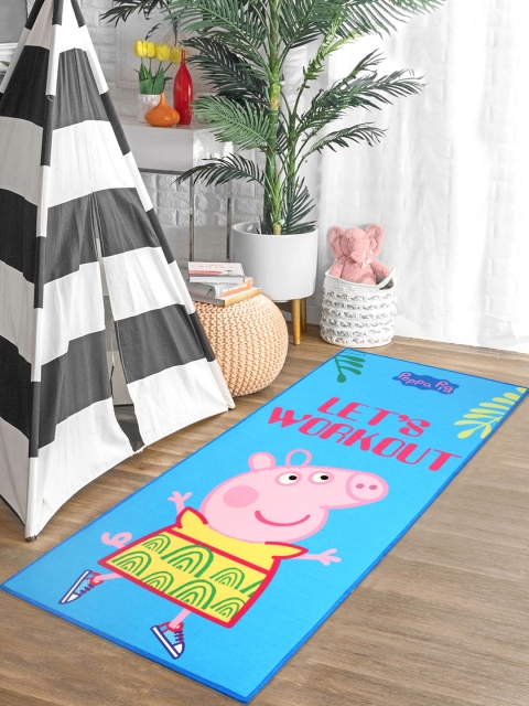 

Saral Home Turquoise Blue & Pink Peppa Pig Soft Microfiber Anti Skid Yoga Mat