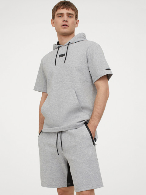 

H&M Men Grey Solid Sports Shorts Regular Fit