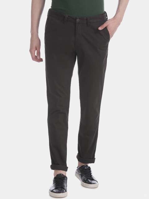 

AD By Arvind Men Brown Slim Fit Solid Chinos