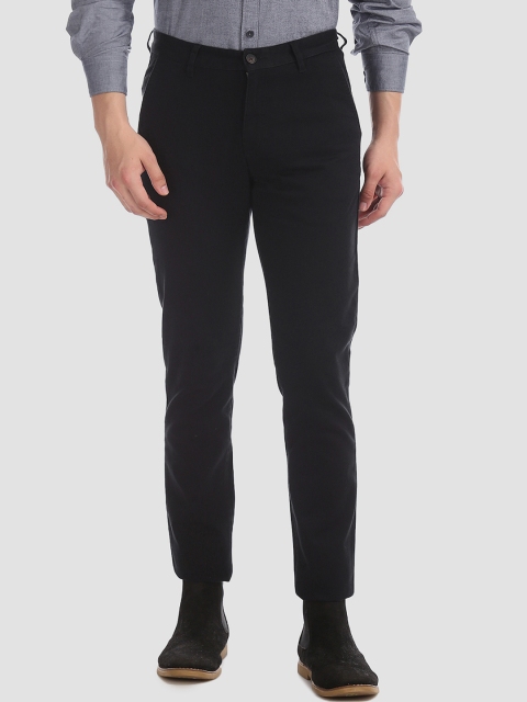 

AD By Arvind Men Black Slim Fit Solid Chinos