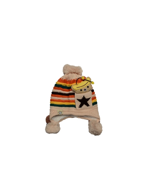 

TINY HUG Kids Multicoloured Self Design Woollen Beanie, Multi
