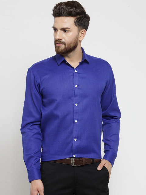 

JAINISH Men Blue Classic Regular Fit Solid Formal Shirt