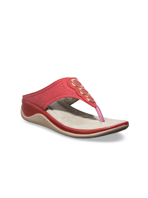 

Khadims Women Red Embellished Wedges