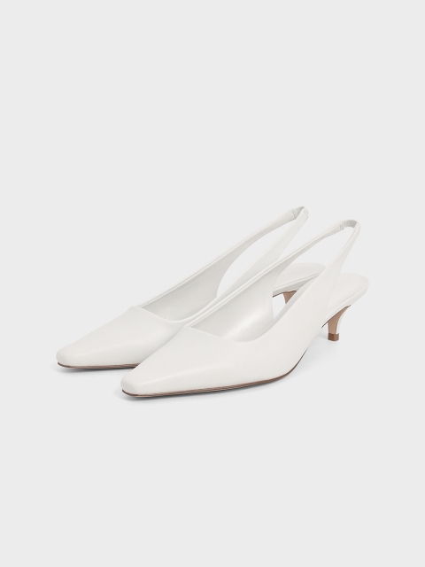 

CHARLES & KEITH Women White Solid Slim Heels