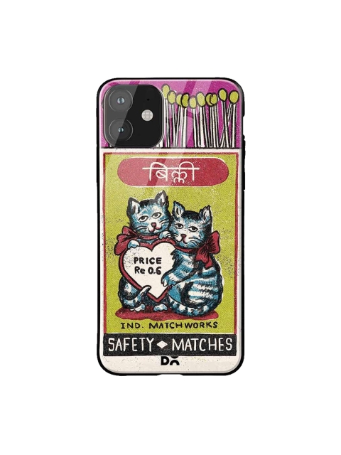 

DailyObjects Purple & Green Billi Matchbox iPhone 11 Glass Case