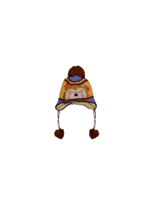 

H&M Kids Yellow & Brown Tiny Hug Monkey Hill Beanie Cap