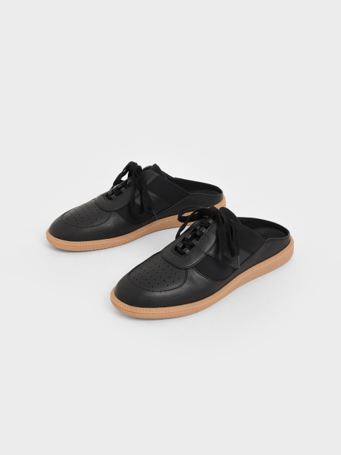 

CHARLES & KEITH Women Black Solid Mules
