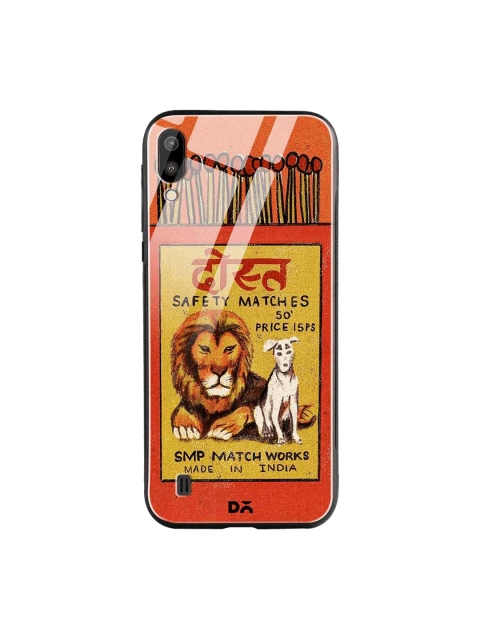 

DailyObjects Orange & Red Dost Matchbox Samsung Galaxy M10 Glass Case