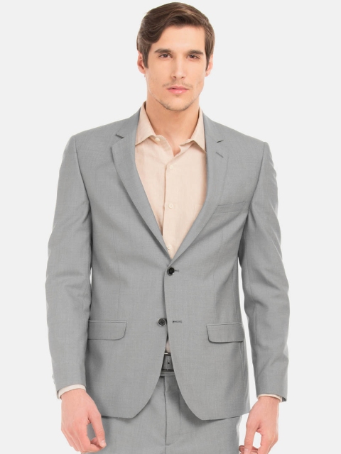 

Arrow Men Grey Solid Regular-Fit Single-Breasted Formal Two Piece Suit