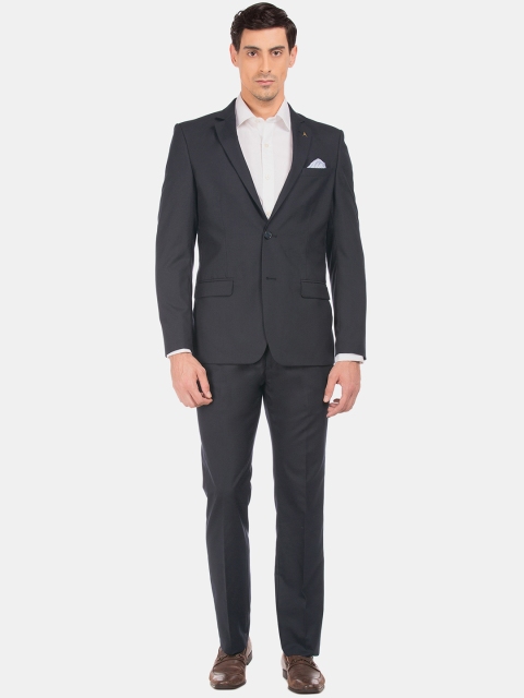 

Arrow Men Navy Blue Solid Regular-Fit Single-Breasted Formal Two Piece Suit