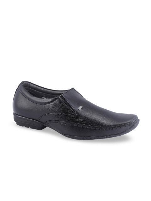 

Khadims Men Black Solid Formal Slip-Ons