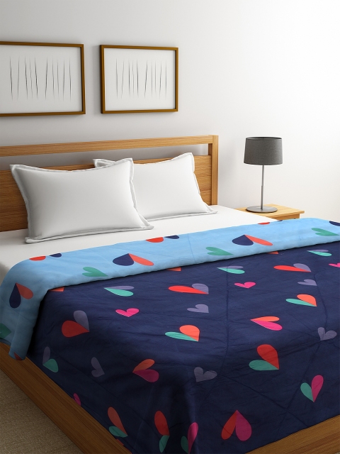 

DREAM WEAVERZ Purple & Black Geometric AC Room 120 GSM Double Bed Comforter