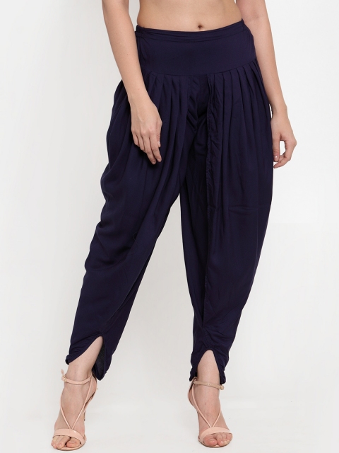 

Just Wow Women Navy Blue Solid Dhoti