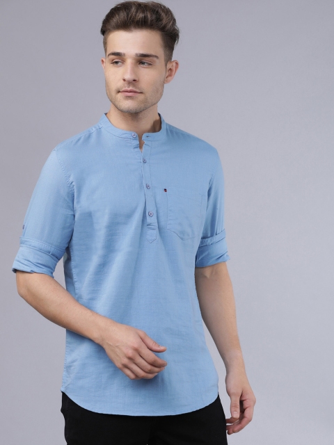 

Horsefly Men Blue Slim Fit Solid Casual Shirt