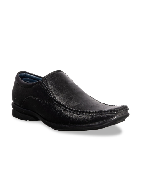 

Khadims Men Black Solid Formal Slip-ons