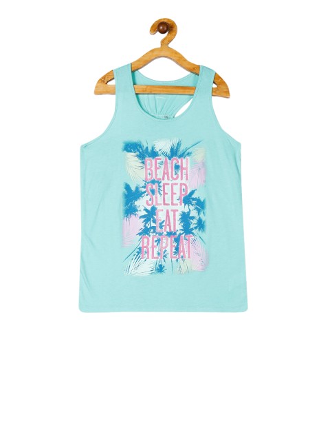 

The Childrens Place Girls Blue Printed Tank Top