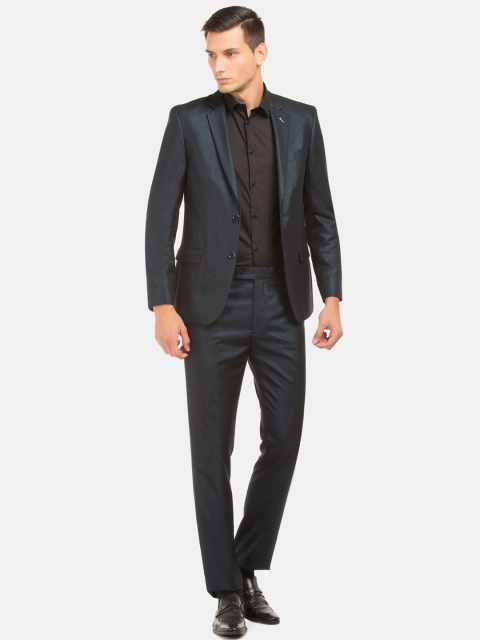 

Arrow Men Blue Solid Single-Breasted Regular-Fit Formal Two-Piece Suit