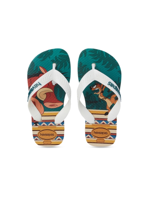 

Havaianas Boys White Printed Slip-On