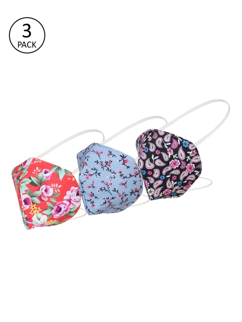 

Alvaro Castagnino Unisex Pack Of 3 Printed 3-Ply Reusable Cloth Mask, Orange