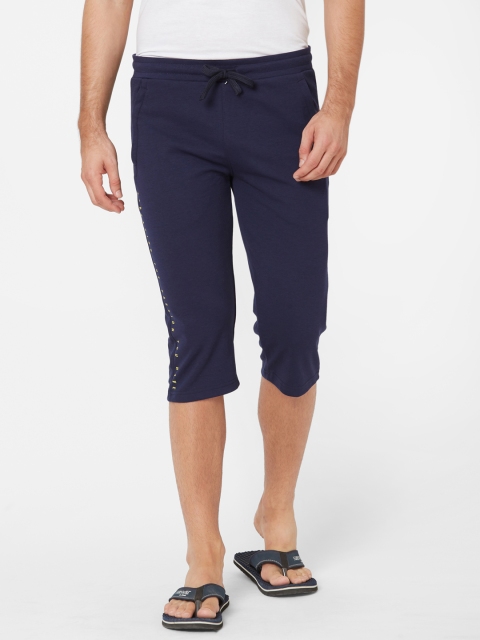

Sweet Dreams Men Navy Blue Solid Slim Fit Lounge Capris MJ-1607AT