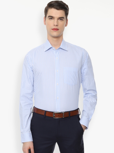 

Van Heusen Men Blue & White Slim Fit Striped Formal Shirt