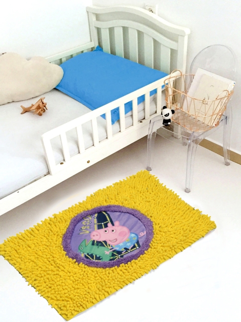 

Saral Home Yellow & Purple Peppa Pig Printed Anti-Skid Floor Mat