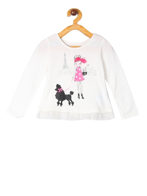 

The Childrens Place Girls Off-White Printed Top