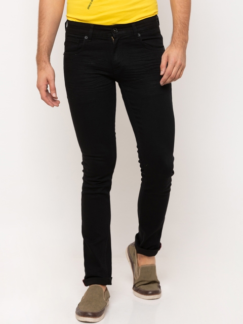 

Globus Men Black Skinny Fit Mid-Rise Clean Look Jeans