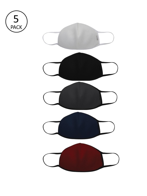 

SOIE Unisex Pack of 5 Triple Layer SN95 Protection Reusable Mask, Multi