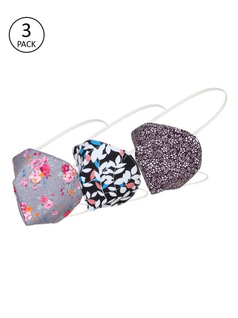

Alvaro Castagnino Adults Pack Of 3 Printed 3-Ply Reusable Cloth Masks, Grey