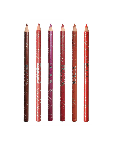 

INCOLOR Pack of 6 Intense Longwear Lip Pencil Combo 1.8 g each, Multi