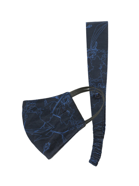 

Bene Kleed Women Navy Blue Printed 3-Ply Reusable Outdoor Mask With Hairband