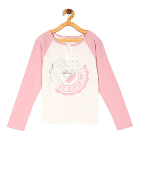 

The Childrens Place Girls White Colourblocked Top