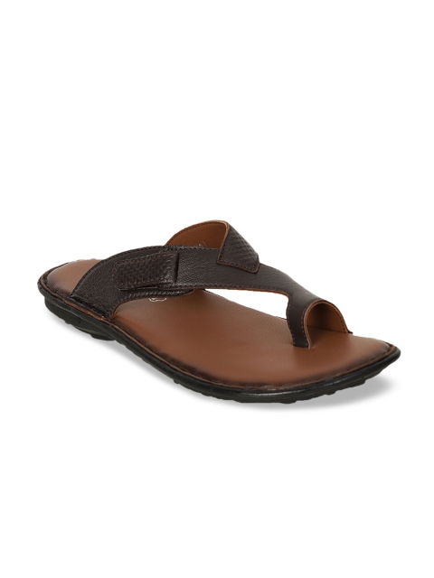 

Vardhra Men Brown One-Toe Leather Comfort Sandals