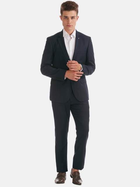 

Arrow Men Navy Blue Solid Single-Breasted Formal Suit