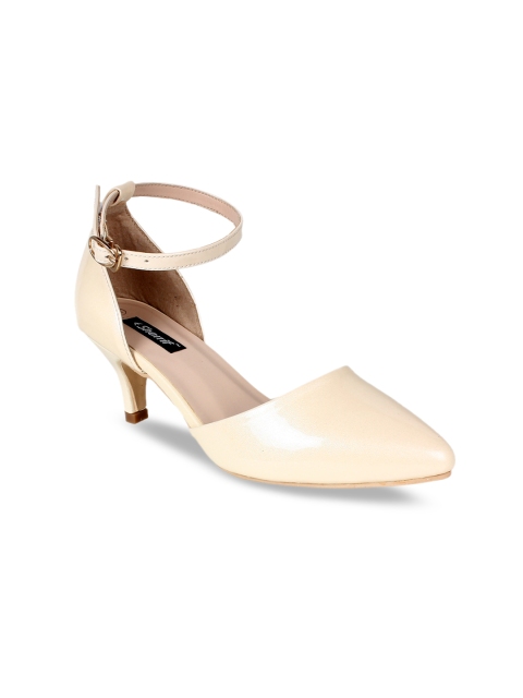

Sherrif Shoes Women Beige Solid Kitten Heels
