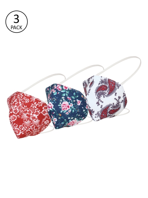 

Alvaro Castagnino Adults Pack Of 3 Printed 3-Ply Reusable Cloth Masks, Red