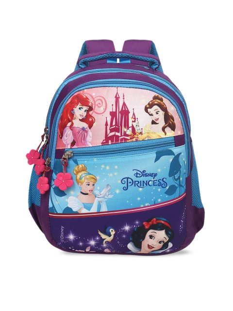 

Priority Girls Purple & Blue Disney Princess Printed Graphic Backpack