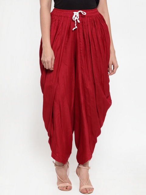 

Jompers Women Maroon Solid Dhoti Pants
