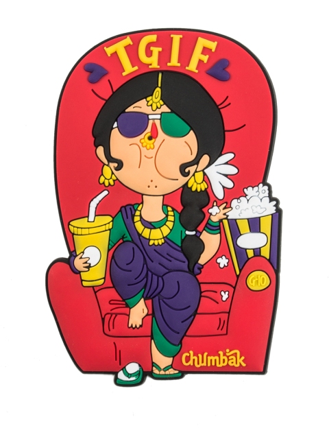 

Chumbak Red & Blue Gulabo Magnet
