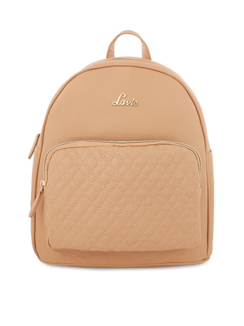 

Lavie Women Beige Solid Backpack