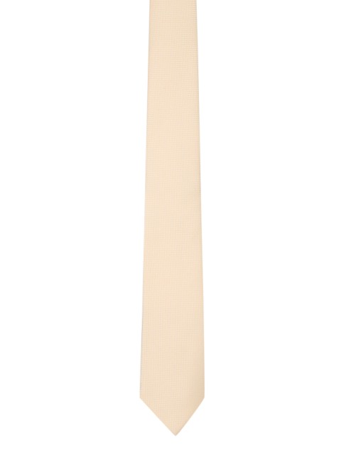 

Louis Philippe Cream-Coloured Woven Design Broad Tie