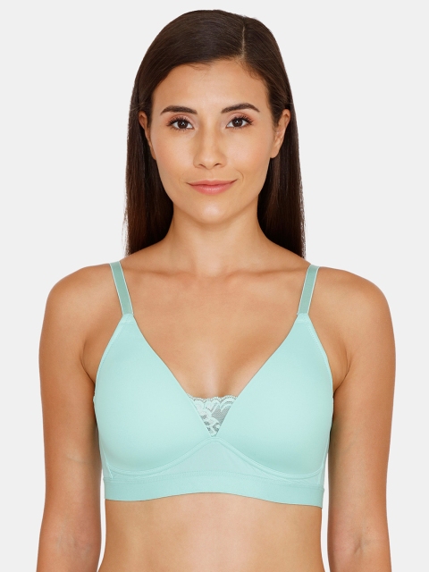 

Zivame Turquoise Blue Solid Non-Wired Lightly Padded T-shirt Bra ZI1508FASHRGREN