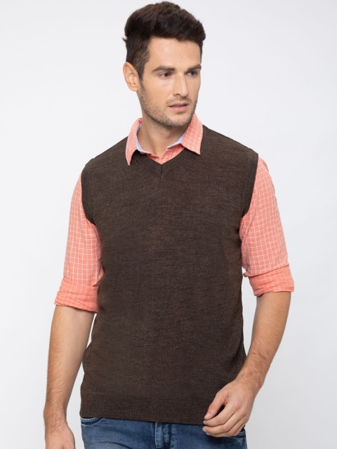

Globus Men Brown Solid Pullover Sweater