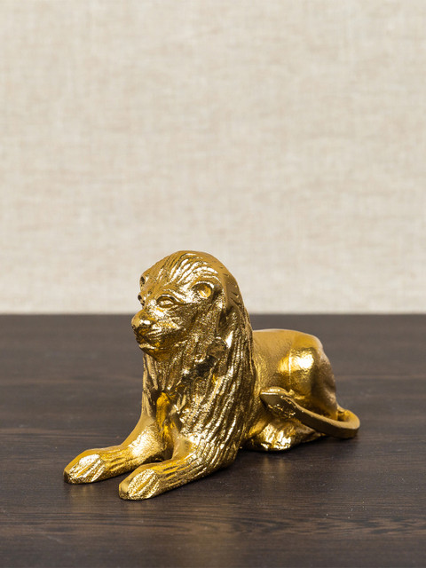 

Pure Home and Living Gold-Toned Decorative Lion Showpiece
