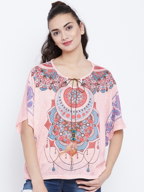 

Camey Women Pink Printed Boxy Top