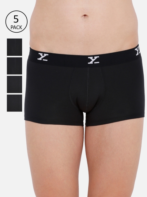 

XYXX Men IntelliSoft Antimicrobial Micro Modal Ace Trunks, Black